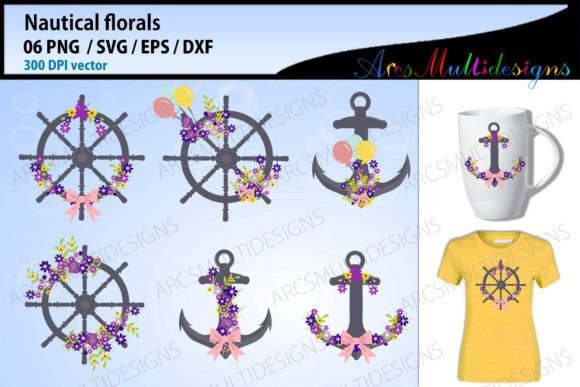 Download Nautical Floral Graphics - Floral Collection