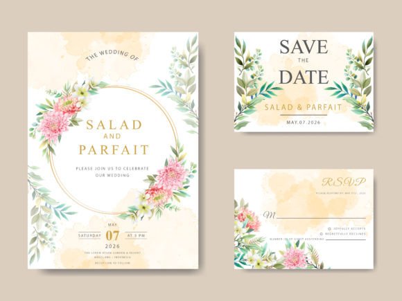 Download Beautiful Floral Wedding Invitations - Floral Collection