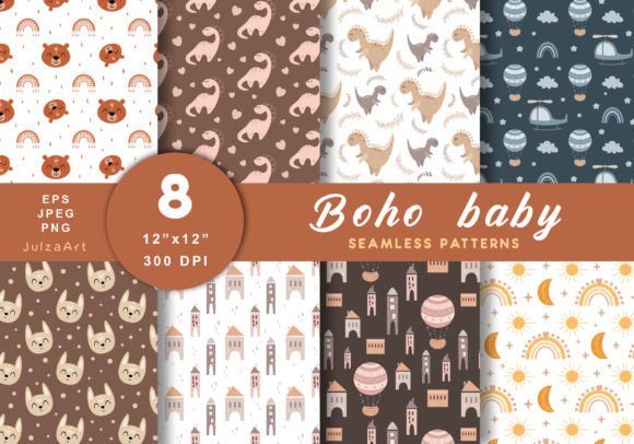 Download Boho Baby Seamless Pattern - Boho Collection