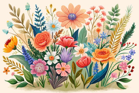 Download Boho Watercolor Wildflowers - Boho Collection