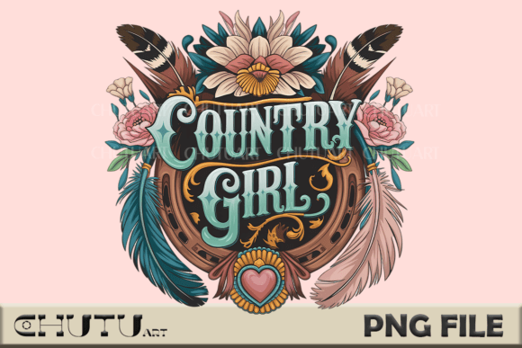 Download Country Girl Floral Typography PNG - Floral Collection