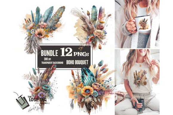 Download Boho Clipart Png Bundle Feathers Desert - Boho Collection