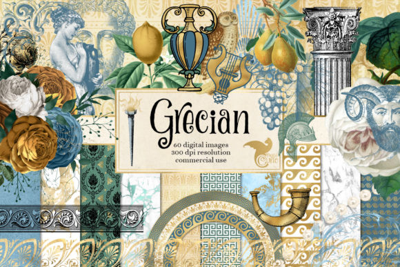 Download Grecian Digital Scrapbook Kit - Digital scrapbook kit Collection
