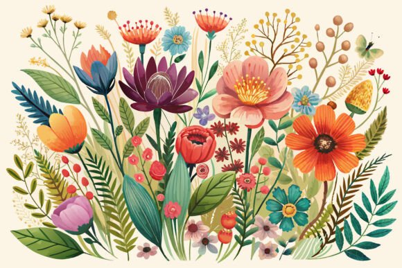 Download Boho Watercolor Wildflowers - Boho Collection