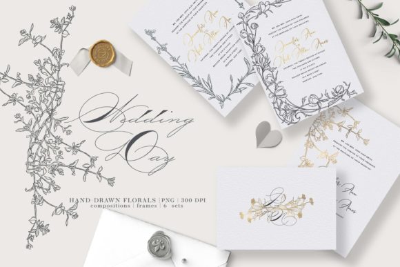 Download Hand-Drawn Delicate Florals Wedding Sets - Floral Collection