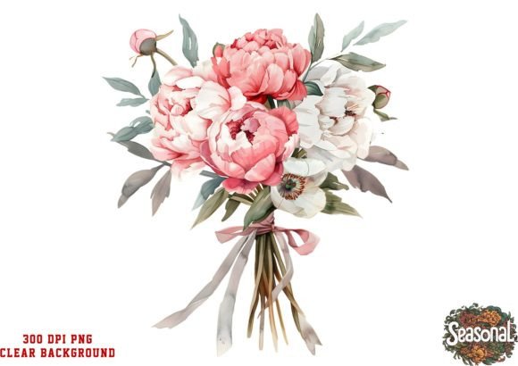 Download Watercolor Peonies Floral Graphics - Floral Collection