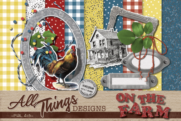 Download On the Farm Digital Scrapbook Kit - Digital scrapbook kit Collection