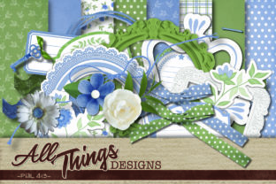 Download Forget Me Not Digital Scrapbook Kit - Digital scrapbook kit Collection