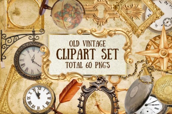 Download Vintage Elements Clipart Set - Premium Resources