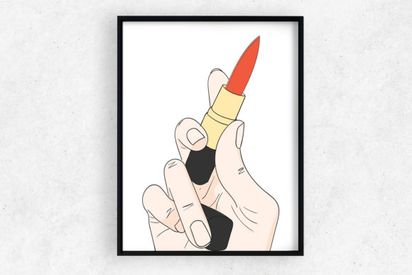Download Wall Art Woman Holding a Lip with a Blad - Old Collection
